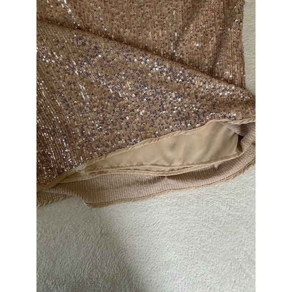 Tahlula Gold Sequined Top Cap Sleeve Size 1X Holiday Party Sparkle - Picture 4 of 8